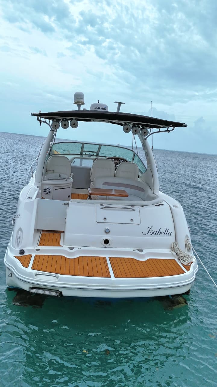 Friends enjoying the water during a private yacht day in Cancún
